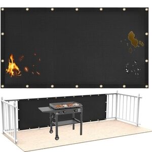Black Fireproof Grill Mat